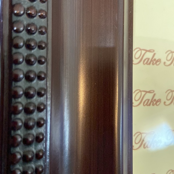 Mahogany wooden frame says Take Time To:Think,Play,Read,Love,Friendly,Give,Work - Picture 7 of 9